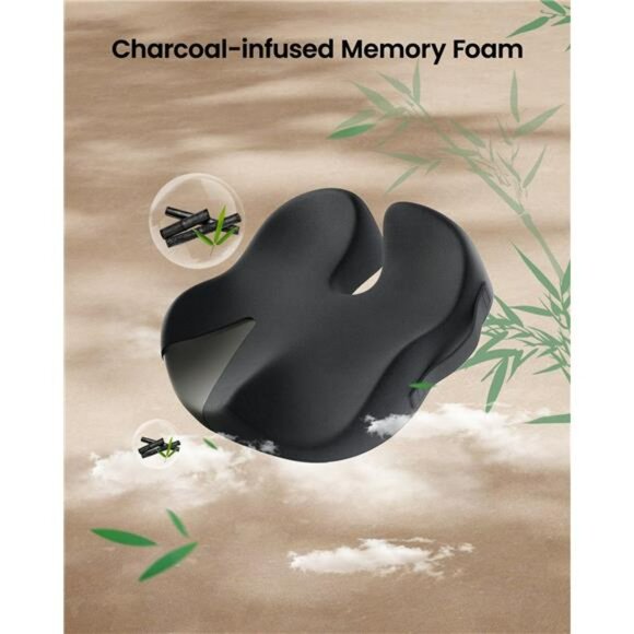 Memory foam seat cushion ergonomic coccyx tailbone pain relief office chair car - Picture 5 of 7